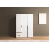 Rauch Drehtürenschrank NAGATA 140 x 194 x 53 cm Braun/Weiß