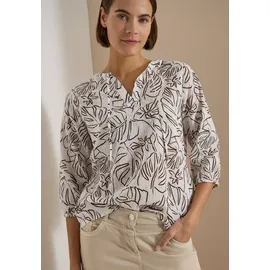 Cecil 3/4-Arm Tunika mit Blätterprint - Weiß