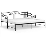 vidaXL Ausziehbett 90 x 200 cm Schwarz