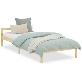 Homestyle4u Holzbett 90 x 200 cm Braun