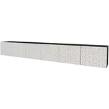 altdecor VIRA Lowboard 300 cm Schwarz/Weiß Holzwerkstoff