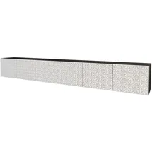 altdecor VIRA Lowboard 300 cm Schwarz/Weiß Holzwerkstoff