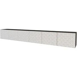 altdecor VIRA Lowboard 300 cm Schwarz/Weiß Holzwerkstoff