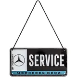Nostalgic-Art Retro Hängeschild, 10 x 20 cm, Mercedes-Benz – Service – Geschenk-Idee für Mercedes-Benz Accessoires Fans, Original Lizenzprodukt (OLP), aus Metall, Vintage Design, Blechschilder Sprüche