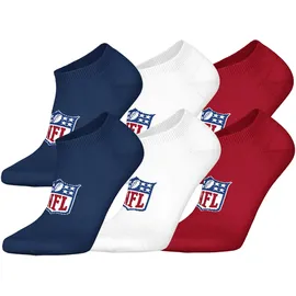NFL Alltagssocken 6er Pack Blau/Rot/Weiß 43-46