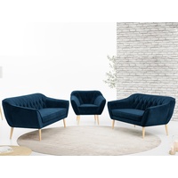 MKS MÖBEL Sofa PIRS 3 2 1, Moderne Sofa Set, Skandinavische Deko blau