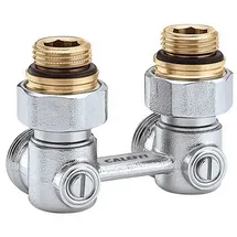 CALEFFI 301143 Zweirohr-Hahnblock Heizkörperanschluss 1/2' AG