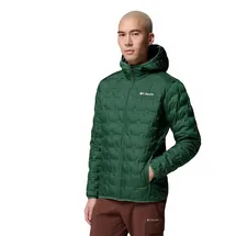 Columbia Herren Delta Ridge 2 Down Hooded Jacket Daunenjacke Mit Kapuze, Regenwald, S EU
