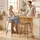 Homcom Barhocker Rattan gelb 2er Set