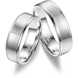 Trauring MARRYA "Silber Ringe Trauringe Eheringe Partnerringe" Gr. 68, silber (damen ring, silber), Fingerringe, Damen, 68, Silber 925 (Sterlingsilber)