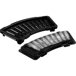 SHIBBY Eiswürfelform Eiswürfelform Patrone – 10 Fächer für Eiswürfel mit Deckel schwarz