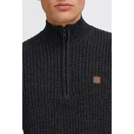!Solid Troyer SDRicardo", Herren, Gr. XXL, grau (dunkelgrau melange), Obermaterial: 70% Baumwolle CO recyc.. 30% Polyester Pol. recyc.., Pullover Troyer