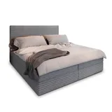 masseno Boxbett mit Bettkasten ¦ grau ¦ Maße cm B: 160 H: 98
