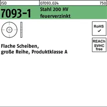 Reyher Unterlegscheibe ISO 7093-1 10 Stahl 200 HV feuerverz. 250 Stück