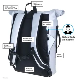 Elephant Gin Time Bag Rucksack Silber