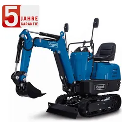 Scheppach Benzin Mini Bagger EXC815 8,5PS|Grabkraft Ausleger/Schaufel 4,2/8,8kN
