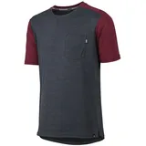 IXS iXS, Herren, Velotrikot, Flow X Jersey schwarz-solid raisin M