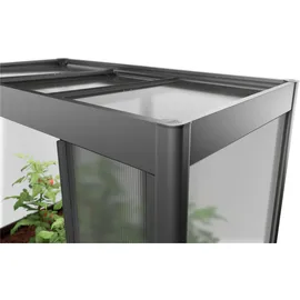 Biohort Gewächshaus Florentina 2 x 1 MAXI 201,6 x 213 x 103,1 cm Dunkelgrau-Metallic