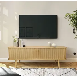 WoodMan TV-Board »Rove«, besonderes Design, in zwei Breiten, mit Eichenholzfurnier beige