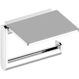 Keuco Plan Toilettenpapierhalter mit Ablage, offene Form, Aluminium silber-eloxiert