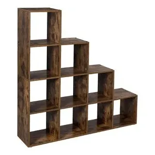 VASAGLE Bücherregal 29 x 129,5 x 129,5 cm Braun