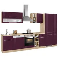 kochstation Küchenzeile KS-Eton 330 cm lila