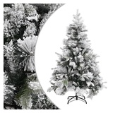 vidaXL Weihnachtsbaum mit Zapfen Beschneit 150 cm PVC & PE«