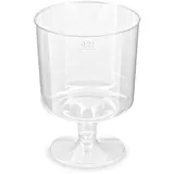 50 Einweg-Weingläser 200 ml, glasklar