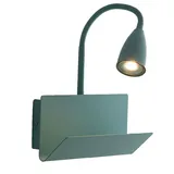 meineWunschleuchte Led Leselampe Grün Mit Ablage & Usb Ladefunktion, Breite 23cm