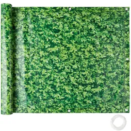 Tectake Balkonbespannung, witterungsbeständig und pflegeleicht, mit metallverstärkten Ösen, 600 x 90 cm
