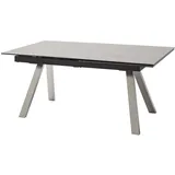 MCA Tobago Ausziehtisch Edelstahl/Keramik 180/260x95 cm - Silber