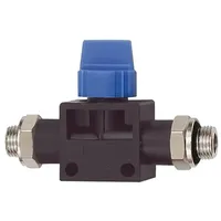 Riegler 3/2-Wegeventil »Blaue Serie«, AG/AG G 1/4x1/8 Kunststoff/MS vern.