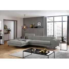 W.Schillig Eckcouch Polyester 3-Sitzer Grau