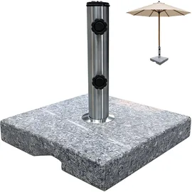 Relaxdays Schirmständer Granit 24 kg Grau