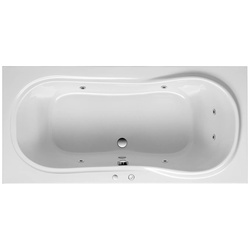 Whirlpool-Badewanne OTTOFOND "Palma" Badewannen weiß Badewannen Typ 1, chrom