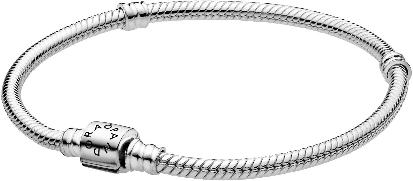 Pandora 598816C00 Silber Damen-Armband Schlangenkette Moments Barrel Clasp, 20 cm