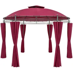 Casaria Pavillon Toscana Ø350cm Bordeauxviolett Wasserabweisend UV-Schutz 50+