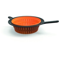 Fiskars Sieb, Ø 26 cm, Kunststoff/Silikon, Functional Form, Schwarz/Orange,
