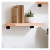 vidaXL Wandregal 40x20x4 cm Massivholz Eiche Unbehandelt