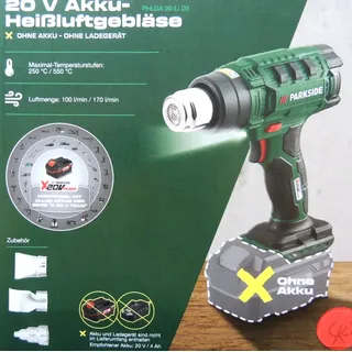 Parkside Akku Heißluftgebläse Parkside X20VTeam Heißluftpistole 2stufig ohne Akku 20V NEU