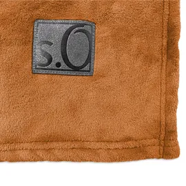 s.Oliver Kuscheldecke 150 x 200 cm Braun/Orange
