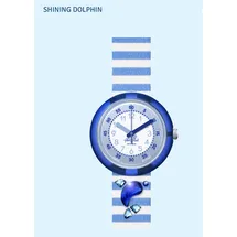 Flik Flak SHINING DOLPHIN Gehäusebreite 0 mm Kunststoffgehäuse Blau Silikonarmband Blau