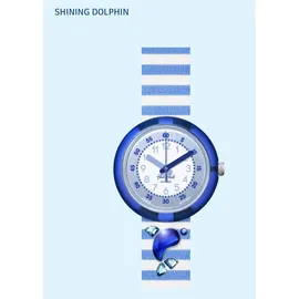 Flik Flak SHINING DOLPHIN Gehäusebreite 0 mm Kunststoffgehäuse Blau Silikonarmband Blau