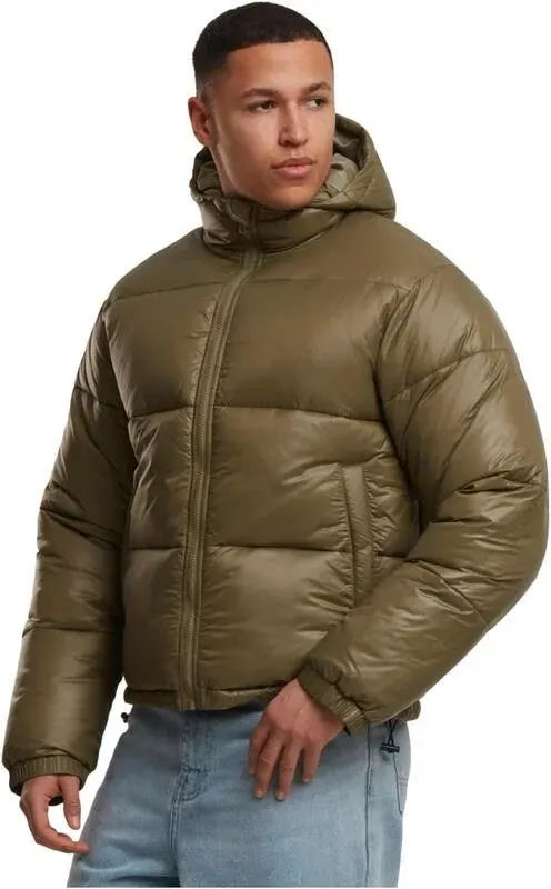 Urban Classics Glänzende Steppjacke mit Kapuze Winterjacken/Mäntel tiniolive XXL