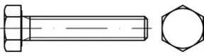 ISO 4017 Sechskantschraube 8.8 U M 16 x 140 feuerverzinkt Gewindetol. 6h tZn S