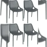 CLP Gartenstuhl Air 50 x 60 x 82 cm dunkelgrau 4 St.