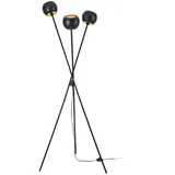 lux.pro Stehlampe Nykvarn 3-flammig Schwarz