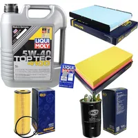 EISENFELS Filter Set Inspektionspaket 5 Liter Motoröl Top Tec 4100 5W-40 Innenraumfilter Kraftstofffilter Luftfilter Ölfilter