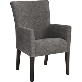 Home Affaire Esszimmerstuhl HOME AFFAIRE "King", grau (graubraun, buche wenge), B:60cm H:92cm T:65cm, 100% Polyester, Stühle, Esszimmerstuhl, Polsterstuhl, Armlehnstuhl, Gestell Massivholz