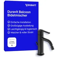Duravit Balcoon Bidetarmatur BA2400001046 Ausladung 119mm, mit Zugstange Ablaufgarnitur,